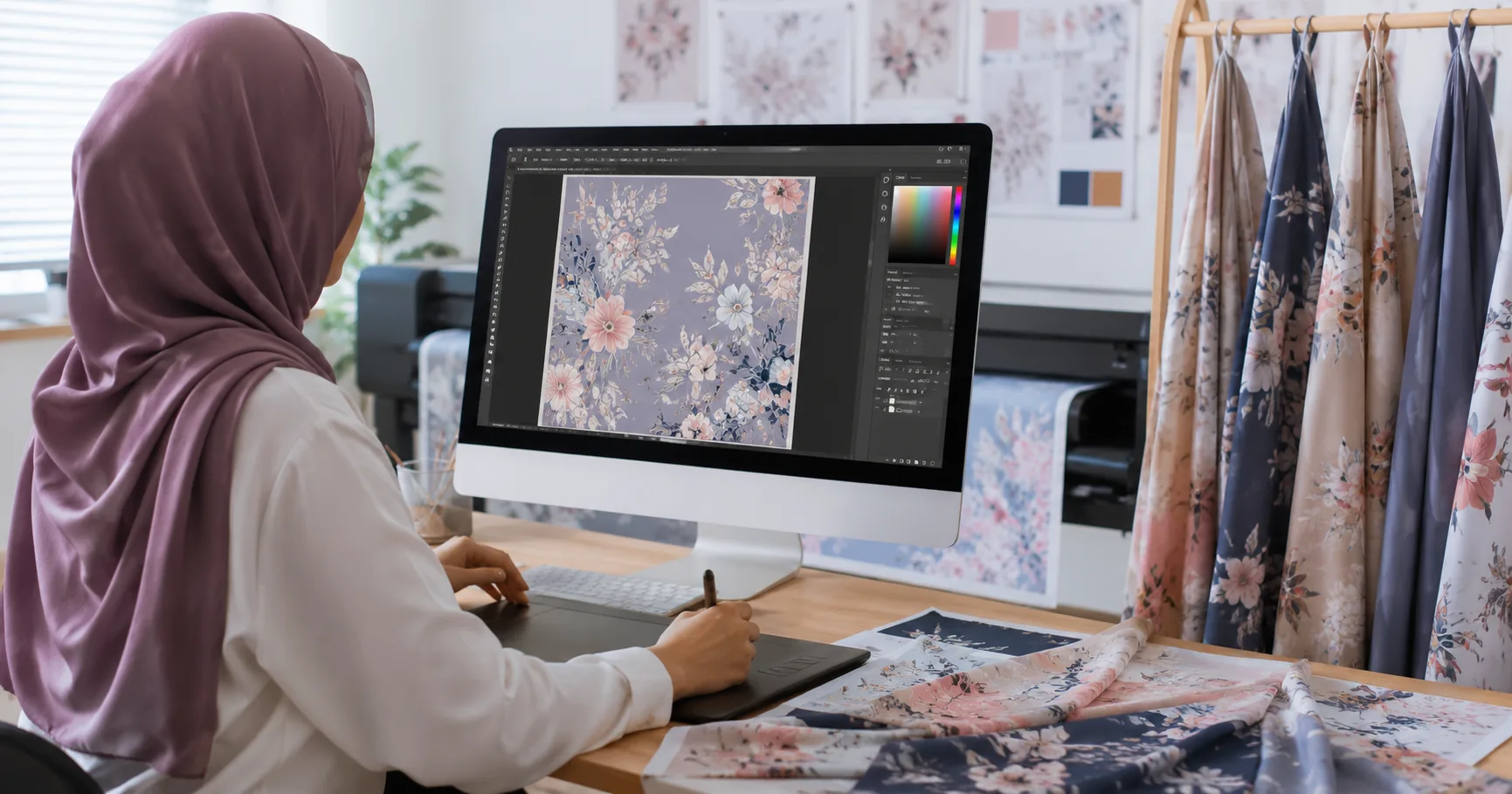 Cara Bikin Hijab Custom Print Sendiri, Bisa!